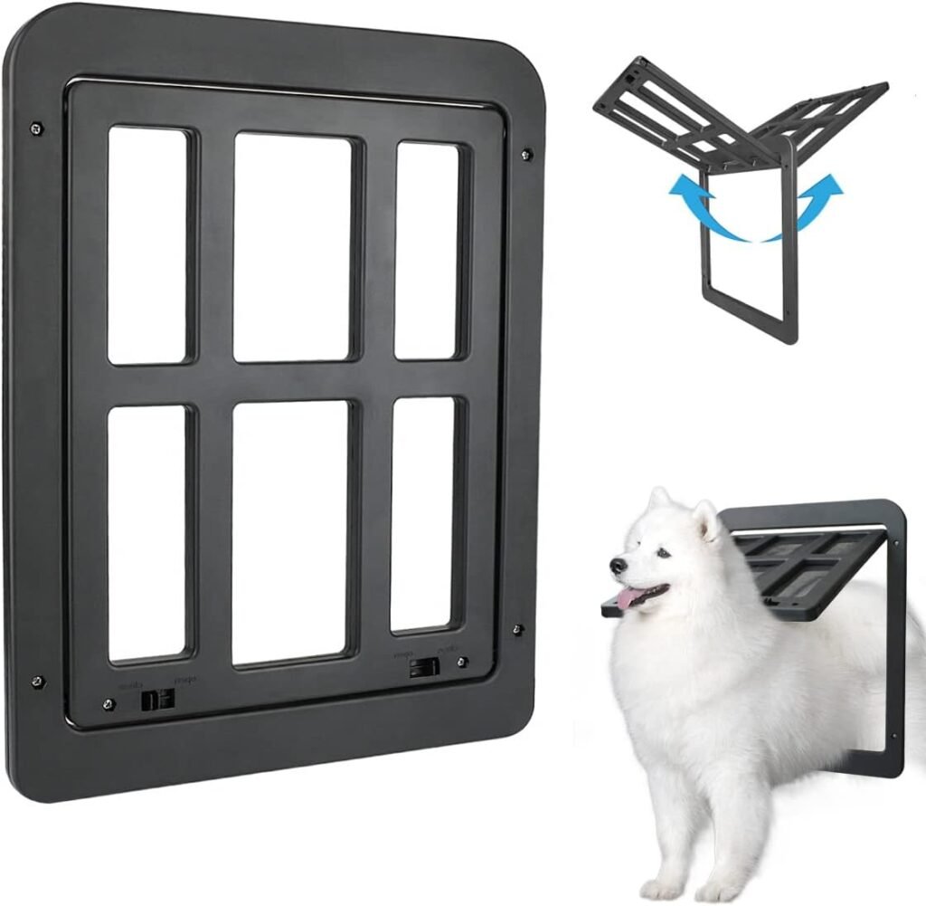 NAMSAN Pet Screen Door 11 x 13 Passing Dog Door Screen Door Magnetic Cat Door for Sliding Door, Easy to Install, Double-Sided Lockable